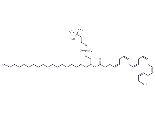 1-O-Hexadecyl-2-O-docosahexaenoyl-sn-glycero-3-phosphorylcholine Chemical Structure