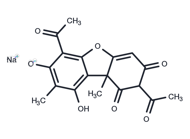 Usnic Acid sodium Chemical Structure
