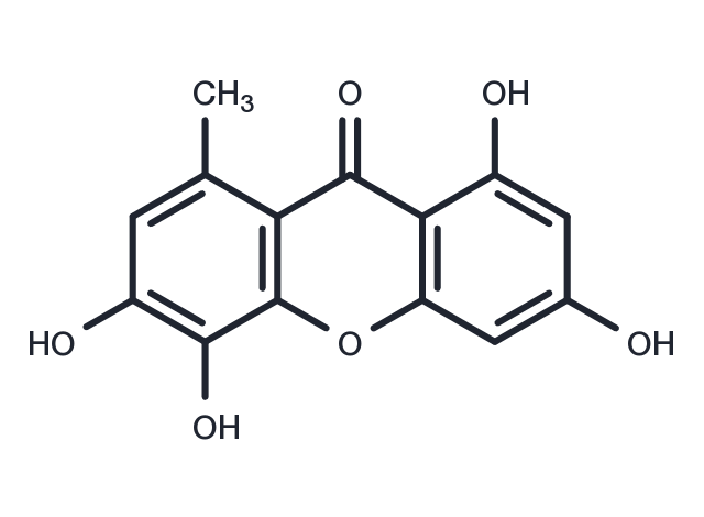 1,3,5,6-Tetrahydroxy-8-methylxanthone Chemical Structure