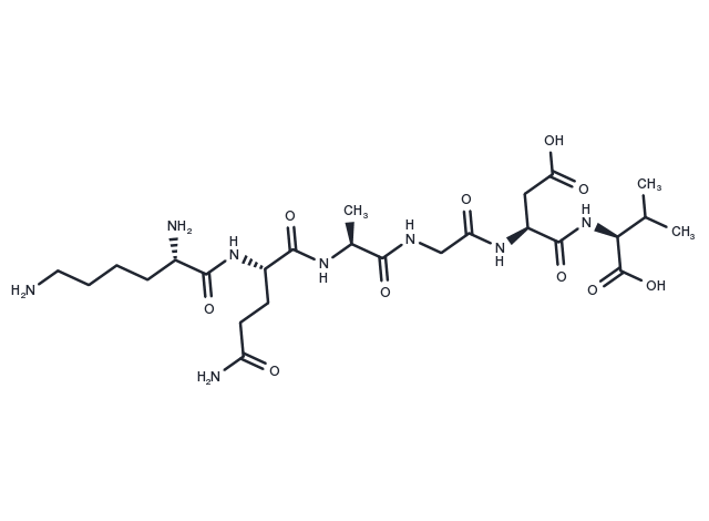 Lys-Gln-Ala-Gly-Asp-Val Chemical Structure