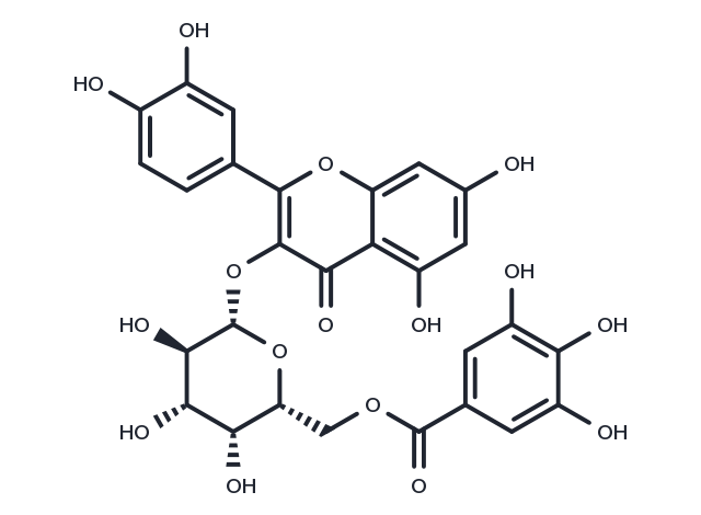 TargetMol Chemical Structure Quercetin 3-O-(6''-galloyl)-β-D-galactopyranoside