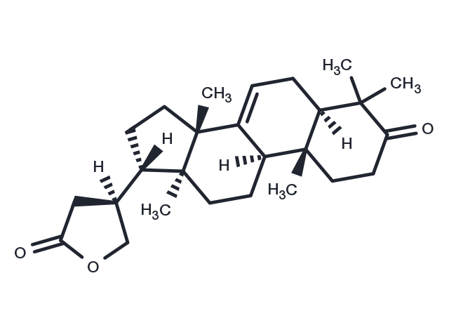 3-Oxo-24,25,26,27-tetranortirucall-7-en-23,21-olide Chemical Structure