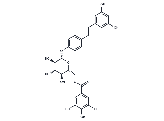 Resveratrol 4'-(6-galloylglucoside) Chemical Structure