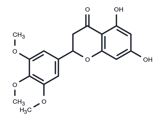 5,7-Dihydroxy-3',4',5'-trimethoxyflavanone Chemical Structure