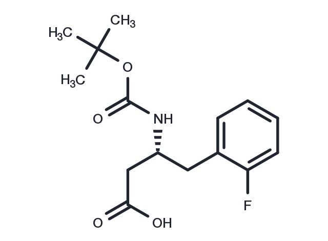 (R)-3-((tert-Butoxycarbonyl)amino)-4-(2-fluorophenyl)butanoic acid Chemical Structure