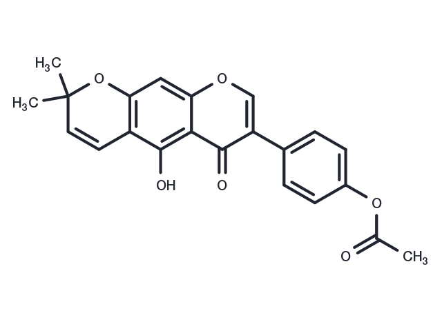 Alpinumisoflavone acetate Chemical Structure