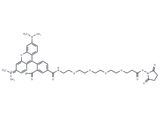 TAMRA-PEG4-NHS ester Chemical Structure