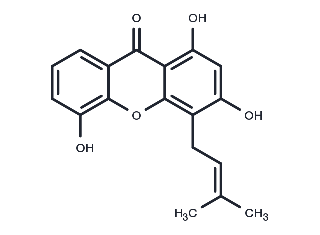 TargetMol Chemical Structure 1,3,5-Trihydroxy-4-prenylxanthone