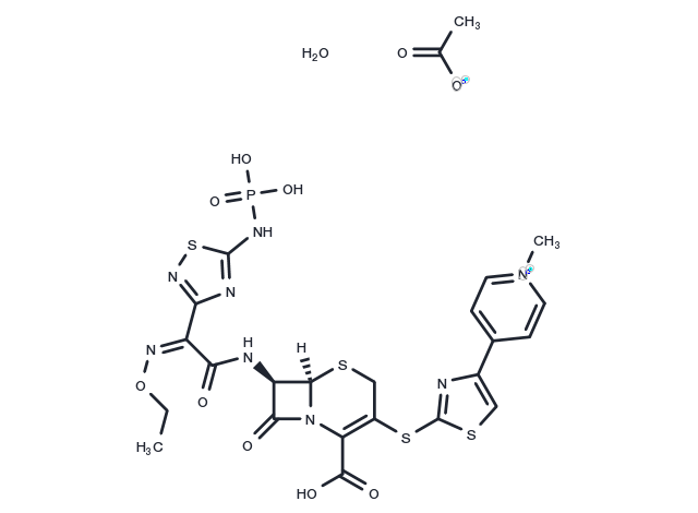 Ceftaroline fosamil (hydrate)(acetate) Chemical Structure