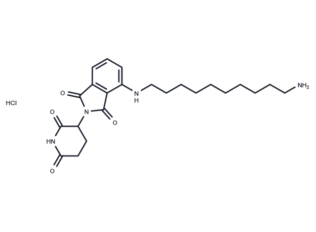 Thalidomide-NH-C10-NH2 hydrochloride Chemical Structure