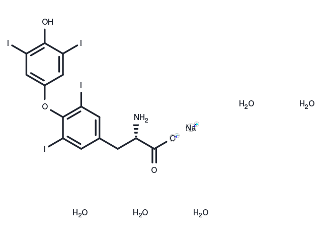 TargetMol Chemical Structure L-Thyroxine sodium salt pentahydrate