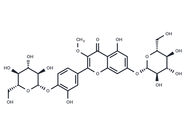 3-O-Methylquercetin 4',7-di-β-D-glucopyranoside Chemical Structure
