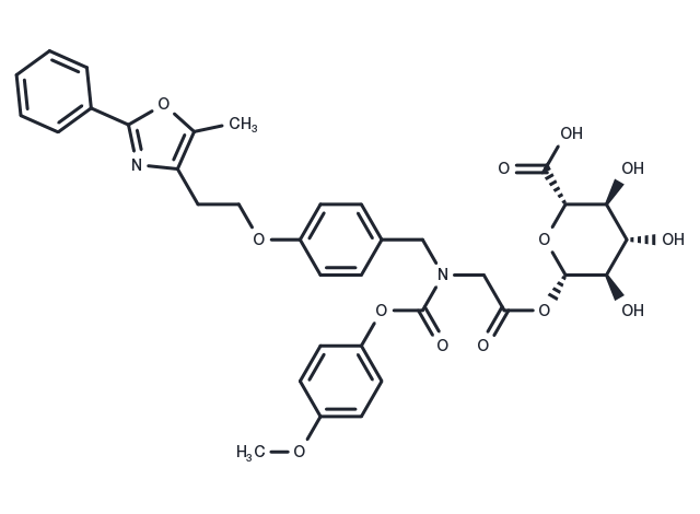 Muraglitazar glucuronide Chemical Structure