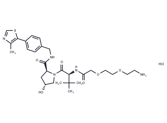 TargetMol Chemical Structure (S,R,S)-AHPC-PEG2-NH2 hydrochloride