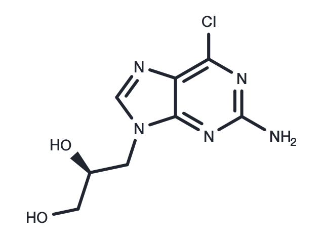(S)-9-(2,3-Dihydroxypropyl)-2-amino-6-chloropurine Chemical Structure