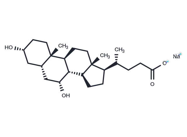 Chenodeoxycholic Acid (sodium salt) Chemical Structure