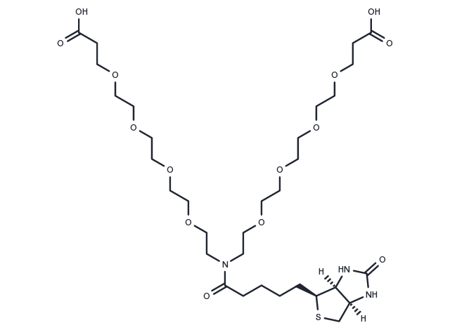 N-Biotin-N-bis(PEG4-acid) Chemical Structure