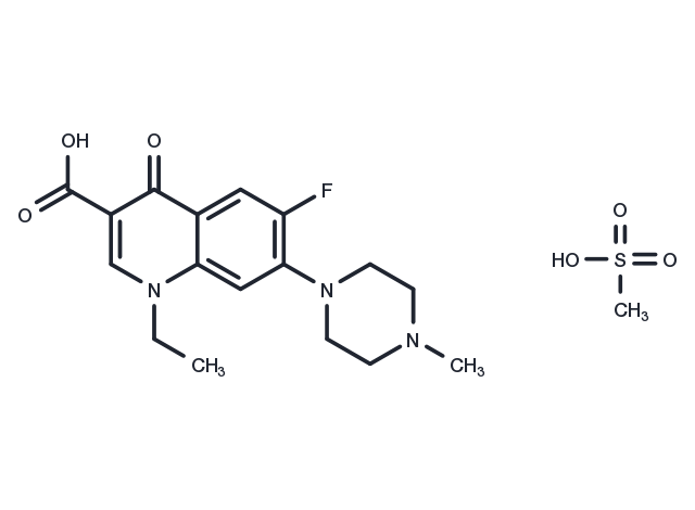 Pefloxacin Mesylate Chemical Structure