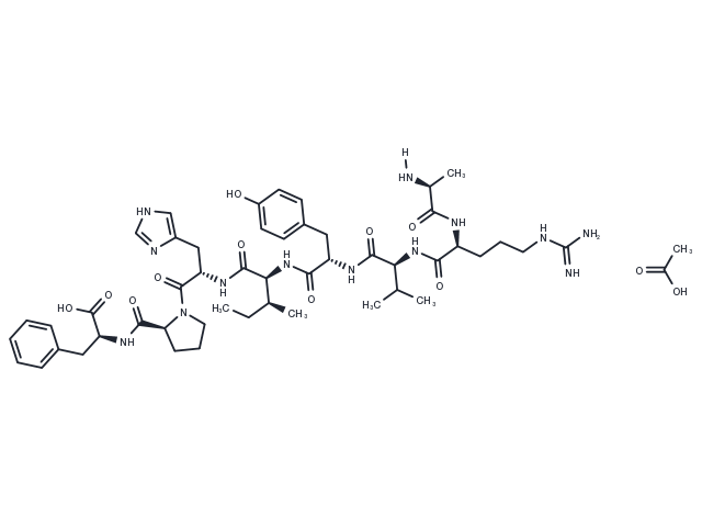 Angiotensin 1/2 + A (2 - 8) Acetate Chemical Structure
