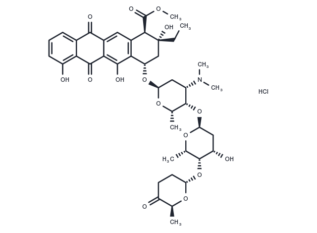 Aclacinomycin A hydrochloride Chemical Structure