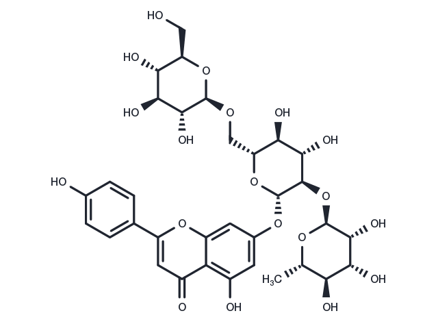 Apigenin-7-O-(2G-rhamnosyl)gentiobioside Chemical Structure