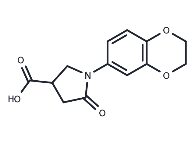 1-(2,3-DIHYDRO-BENZO[1,4]DIOXIN-6-YL)-5-OXO-PYRROLIDINE-3-CARBOXYLIC ACID Chemical Structure