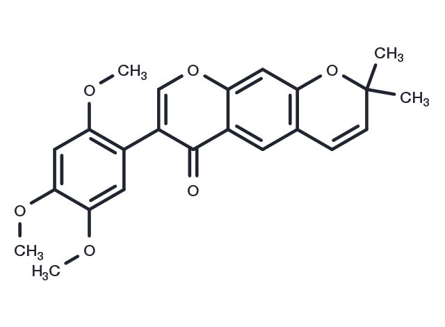 TargetMol Chemical Structure 2',4',5'-Trimethoxy-2'',2''-dimethylpyrano[5'',6'':6,7]isoflavone