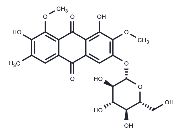 Aurantio-obtusin β-D-glucoside Chemical Structure