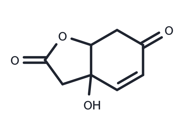 1-Oxo-4-hydroxy-2-en-4-ethylcyclohexa-5,8-olide Chemical Structure