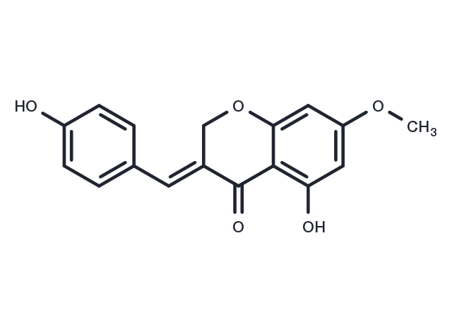 5-Hydroxy-7-methoxy-3-(4-hydroxybenzylidene)chroman-4-one Chemical Structure