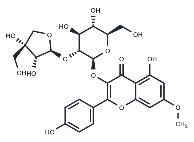 TargetMol Chemical Structure Rhamnocitrin 3-apiosyl-(1â2)-glucoside