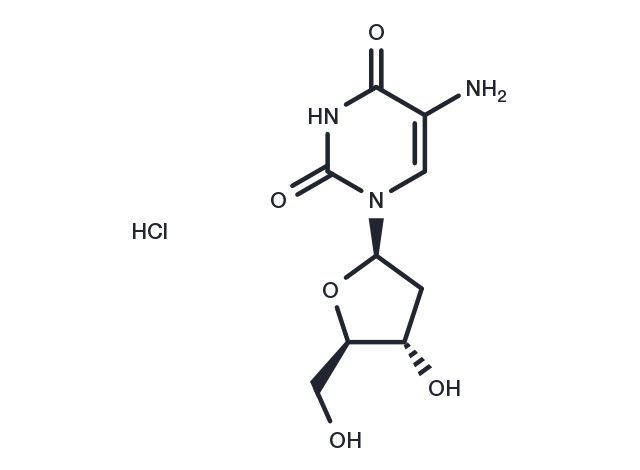 5-Amino-2’-deoxyuridine   hydrochloride Chemical Structure