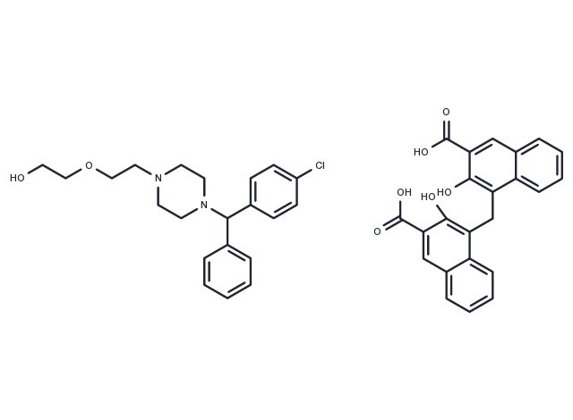 Hydroxyzine Pamoate Chemical Structure