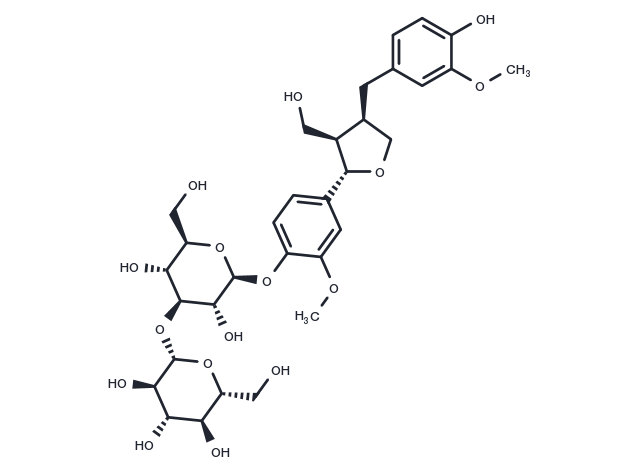 TargetMol Chemical Structure (+)-Lariciresinol 4'-O-beta-D-Glucopyranosyl-(1->3)-beta-D-glucopyranoside