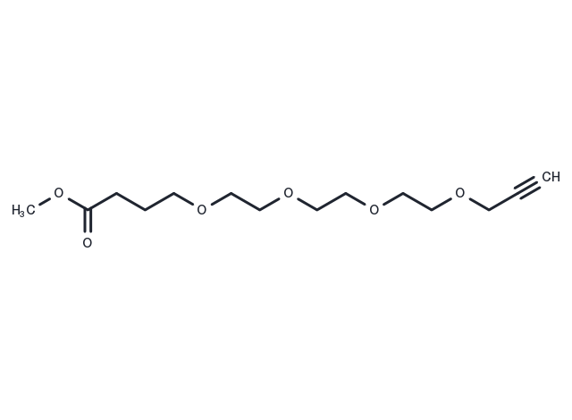 Propargyl-PEG4-CH2-methyl ester Chemical Structure