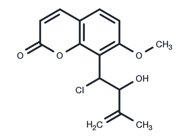 8-(1-Chloro-2-hydroxy-3-methylbut-3-enyl)-7-methoxycoumarin Chemical Structure