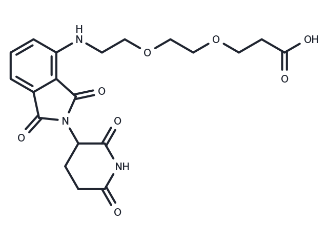 Pomalidomide-PEG2-CO2H Chemical Structure