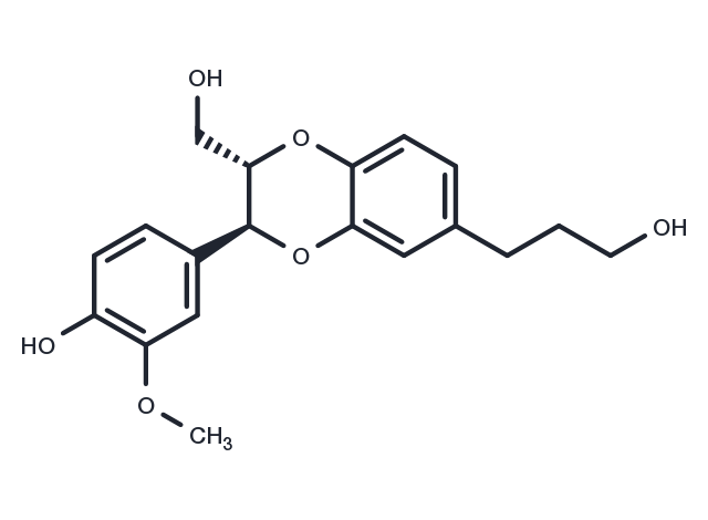 TargetMol Chemical Structure 4',9,9'-Trihydroxy-3'-methoxy-3,7'-epoxy-4,8'-oxyneolignan