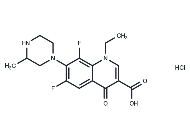 Lomefloxacin hydrochloride Chemical Structure