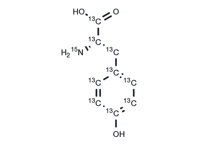 DL-Tyrosine-13C9,15N Chemical Structure