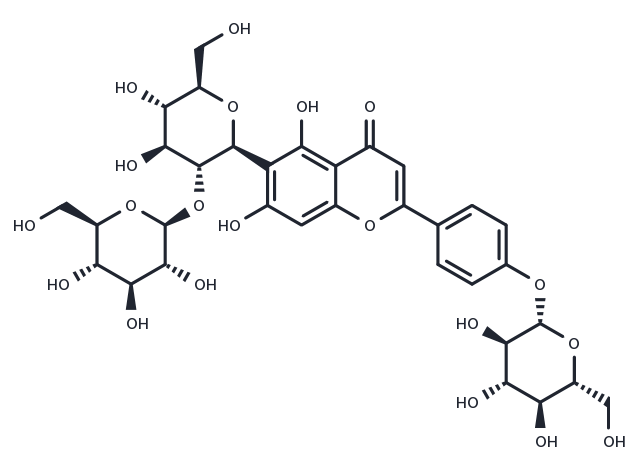 TargetMol Chemical Structure Isosaponarin 2''-O-glucoside (Isovitexin-2''-4'-di-O-beta-D-glucoside)