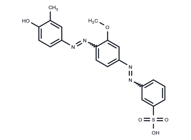 m-((4-((4-Hydroxy-m-tolyl)azo)-3-methoxyphenyl)azo)benzenesulphonic acid Chemical Structure