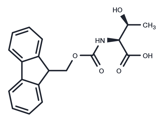 (2S)-2-((((9H-Fluoren-9-yl)methoxy)carbonyl)amino)-3-hydroxybutanoic acid Chemical Structure