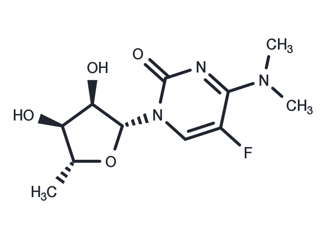 5’-Deoxy-N4,N4-dimethyl-5-fluorocytidine Chemical Structure