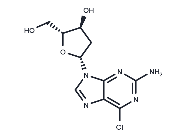2-Amino-6-chloropurine-9-beta-D-(2’-deoxy)riboside Chemical Structure