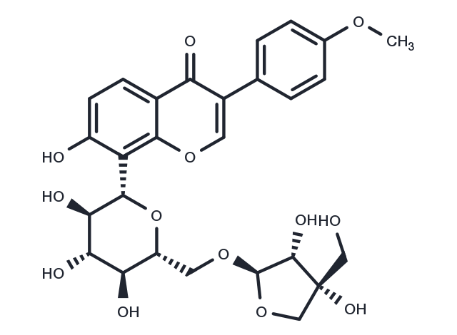 TargetMol Chemical Structure Formononetin-8-C-beta-D-apiofuranosyl-(1->6)-O-beta-D-glucopyranoside