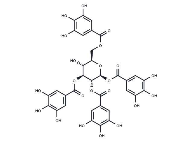1,2,3,6-Tetragalloylglucose Chemical Structure