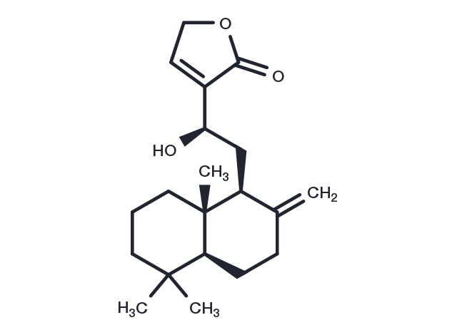 TargetMol Chemical Structure 12-Hydroxy-8(17),13-labdadien-16,15-olide