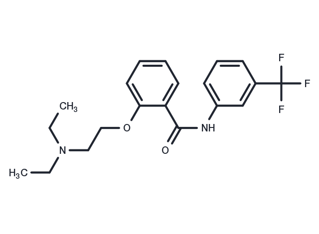Benzamide, 2-(2-(diethylamino)ethoxy)-N-(3-(trifluoromethyl)phenyl)- Chemical Structure