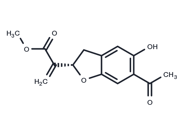 TargetMol Chemical Structure Methyl 2-(6-acetyl-5-hydroxy-2,3-dihydrobenzofuran-2-yl)propenoate